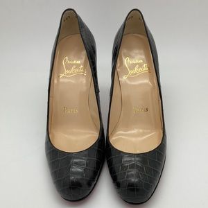 Christian Louboutin Crocodile Simple 85 pumps charcoal gray Size 35 EU